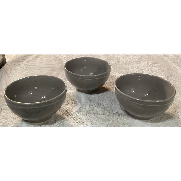 Lot of 3 Godinger Gatherings Gray Cereal Bowls 6” - Picture 4 of 9